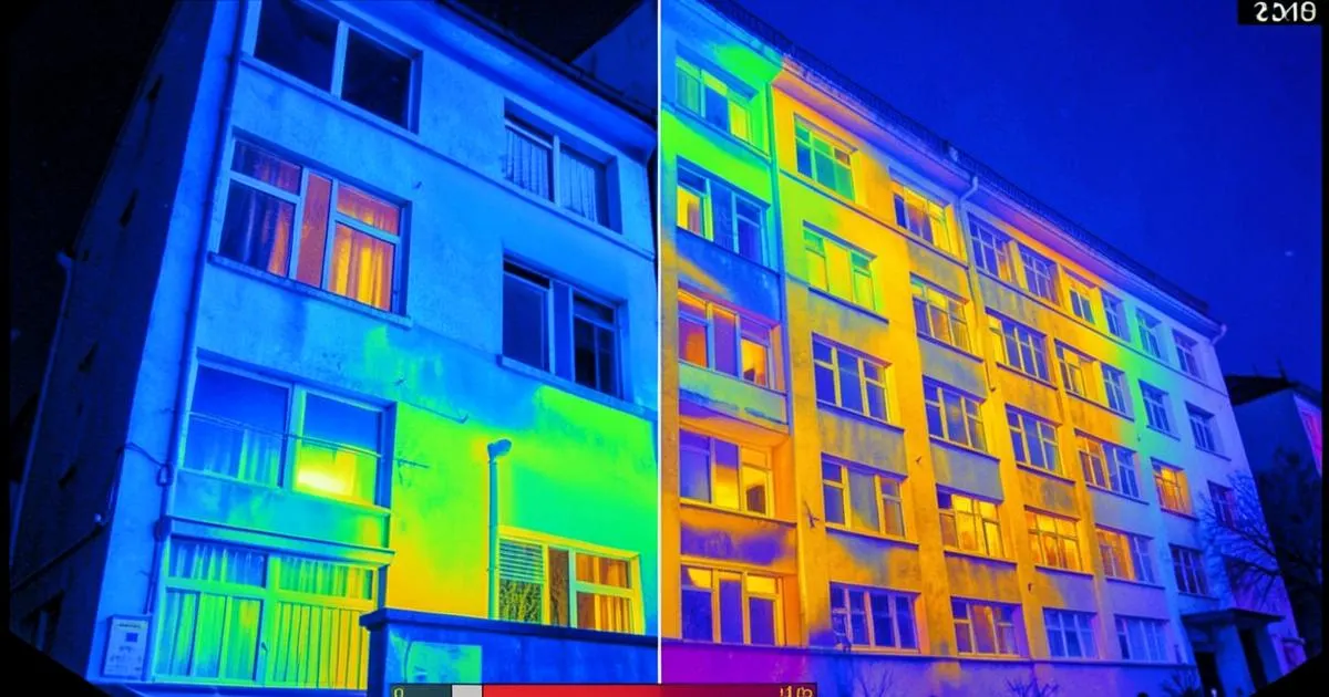 Thermographie des déperditions de chaleur d’un immeuble à Bayonne